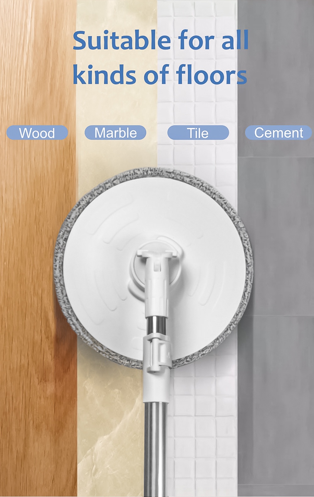 Farcent Flat Spin Mop-8